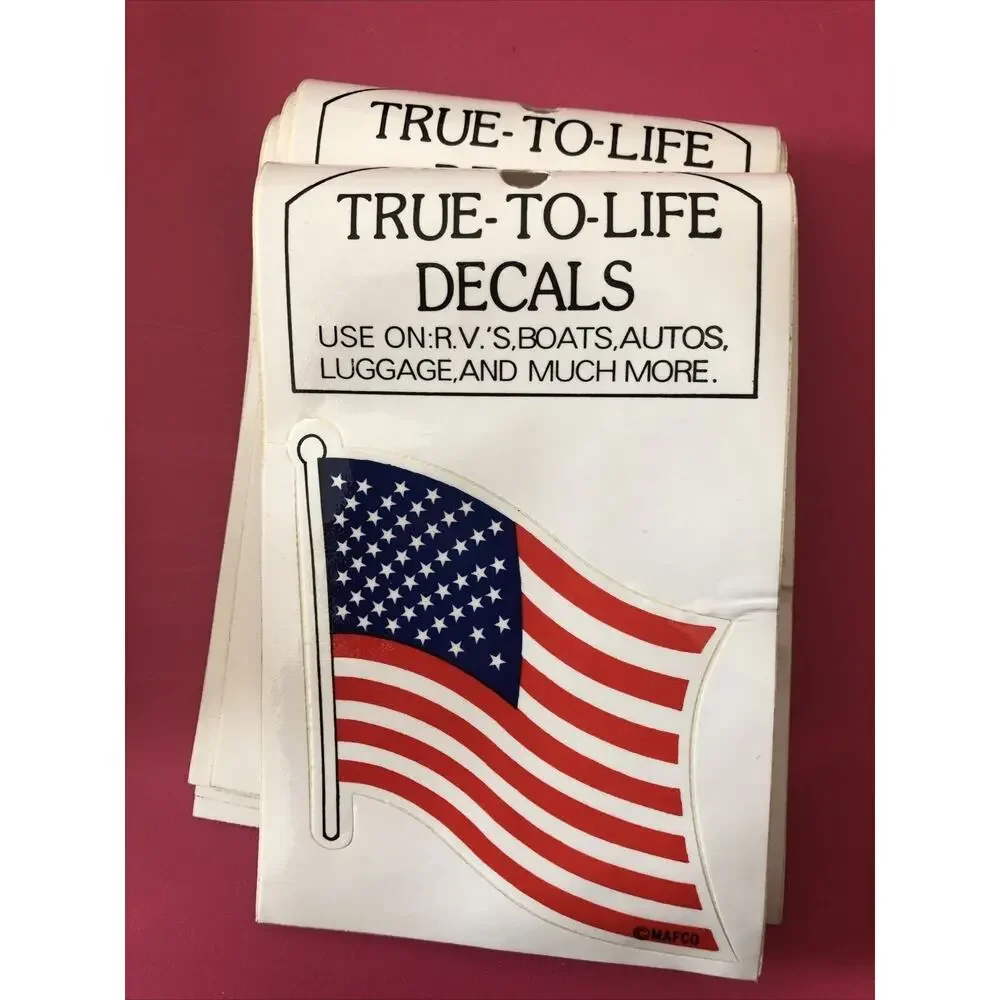 Vtg Lot Of 20 Nevada & US Flag True-to-Life Decal Logo Stickers Classic‎ MAFCO